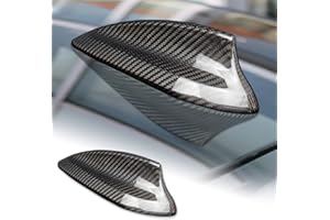 AIRSPEED Carbon Fiber Car Shark Fin Antenna Cover Radio Signal Base Sticker for BMW F22 F87 M2 F30 F35 F80 M3 G20 F32 F36 F82 M4 G30 G38 F90 M5 G11 G12 Accessories (Black)
