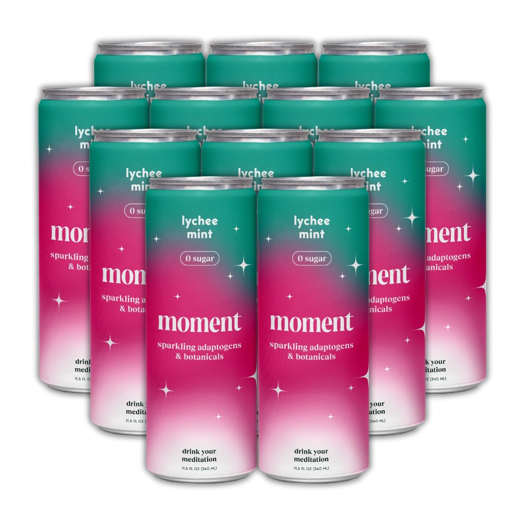 Moment SPARKLING Lychee Mint. Botanical Water with