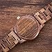MUJUZE Wooden Watch for Men, Wood Watch for Men Brown Watch 40mm Unisex Design Quartz Analog Movement Casual Walnut Wood Wrist Watches