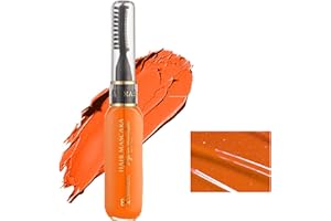 MIESCHER Colored Temporary Hair Mascara Non-toxic Instantly Hair Color Professional Hair Stick for Girls & Women,Temporary Washable Hair Color Chalk Rainbow Hair Mascara for Party Cosplay (4#Bright Orange)