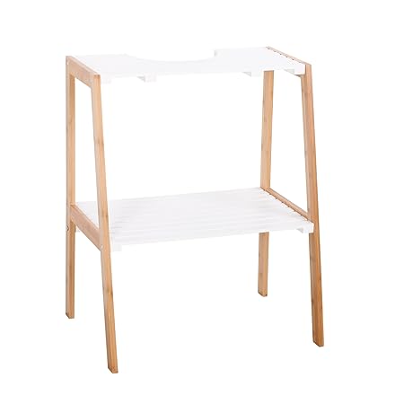 INSTANT D O Estantería de Dos Niveles para Debajo del Lavabo de bambú y