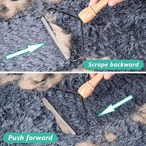 Portable Lint Remover (2 Pack) Pet Hair Remover, Dog Hair Remover Lint Cleaner Pro Lint Roller Lint Shaver Clean Tool, for Carpets, Car Mats, Blanket, Clothes, Furniture