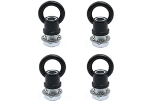 Meuey Lyot Light Fixture Hooks Ring Nuts Lifting Ring Nuts Eye Nuts Lamp Nuts M10 Thread Black Ring Hanging Light Ring Luminaire -4 Set