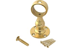 StylentDecor Rope End Bracket | Easy to Install | Weather Proof, Anti-Rust, Rope Rail Support, Heavy Duty | Decks or Docks | Stair Rope End Bracket | Handrails (1.5 inch, Brass) 1 pc