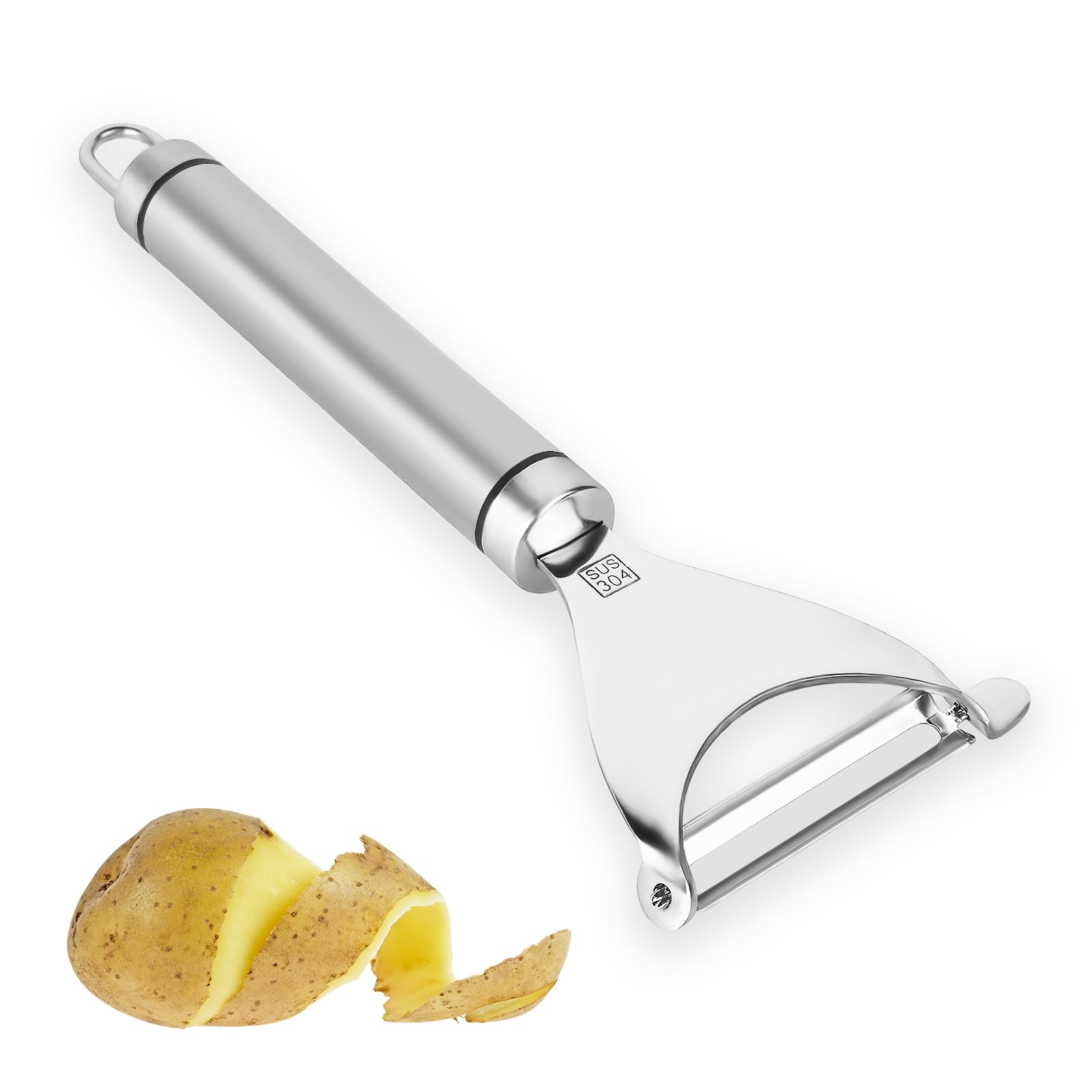 Vegetable Peeler 𝟑𝟎𝟒 𝐒𝐭𝐚𝐢𝐧𝐥𝐞𝐬𝐬 𝐒𝐭𝐞𝐞𝐥 Y-Shaped Potato Peeler with Potato Eye Remover for Fruit and Vegetables (Y-Shaped Peeler)