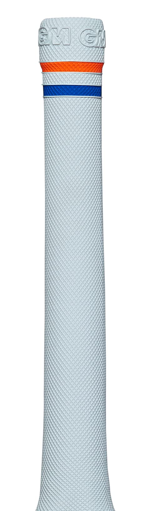 GM | 12 Pro-Lite Cricket Bat Grips | Premium Rubber | Suitable for Virtually All Bats | Full Size - 12 Inches | Can Be Cut Down For Shorter Handles | 12 Pack | White/Orange/Blue | Gunn & Moore