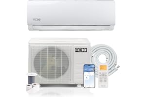 ACiQ 21 SEER2 Essentials 18000 BTU Comfortable Inverter Mini Split AC/Heating System, 1.5 Ton White Wall Mount Ductless Heat Pump AC Unit, with 16ft Installation Kit | WiFi Control, 208/230V, R454B