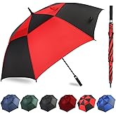 ZDSSM Automatic Open Golf Umbrella, 54/62/68/72 inch Extra Large Oversize Double Canopy Vented Stick Umbrellas, Windproof Waterproof Umbrella for Men And Women