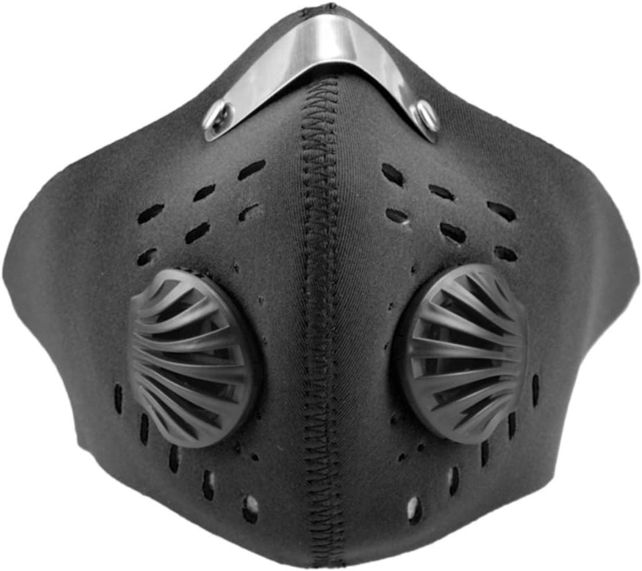 lemoonwuu Bike Windproof Face Shileds, Neoprene Mesh Smog Cycling Half Face Cover for Outdoor, Sports, Running, Unisex Breathable Comfortable Dustproof Winter Spting Warmer-Carbon