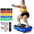 Vibration Plate Exercise Machine for Lymphatic Drainage Weight Loss,SoftGym Power Vibration Plate 300-400 Lbs Capacity Full Whole Body Workout Vibration Platform,Waver Vibration Plate for Home Fitness