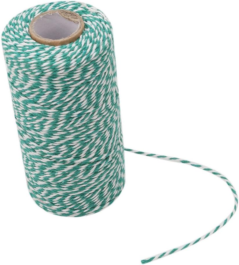 LALANG 100M Wrap Gift Cotton Rope Ribbon Twine Rope Cord Rope (green)