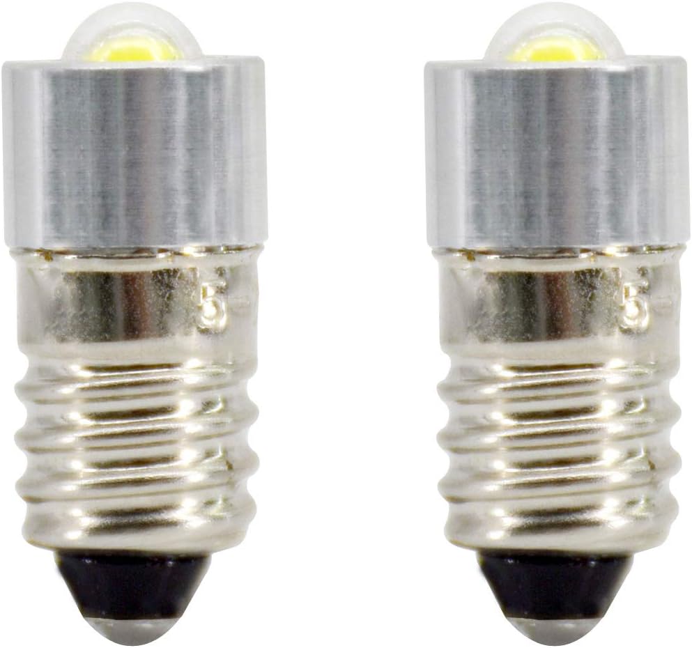 LED Flashlight Bulbs,6000K, 1W 90 Lumen 5V-24V,12V,18V, Led Upgrade Bulb Replacement for Headlamps & other Lanterns,Flashlights Torch LED Conversion Kit Bulbs 2-Pack