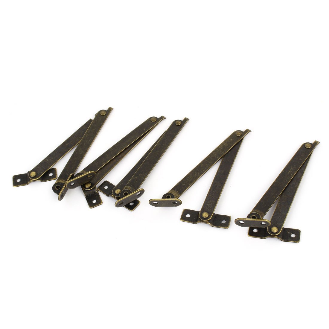 Sourcingmap Cabinet Cupboard Box 193mm x 11mm Rotatable Folding Lid Support Hinge Stay 5PCS
