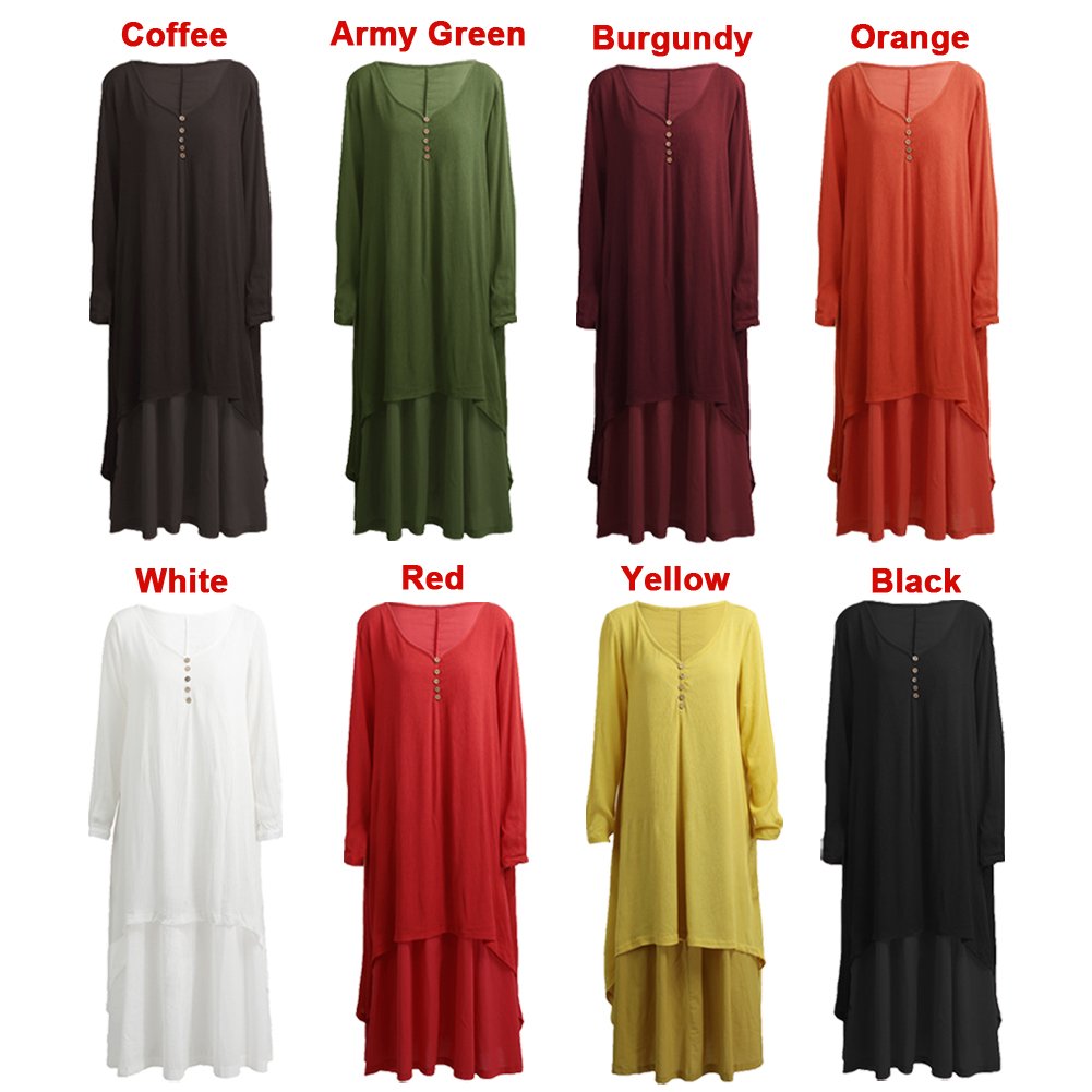 Buy Women Boho Dress Casual Irregular 