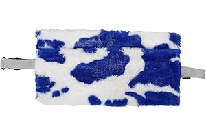 Happyyami Reptile Sling Carrier Portable Pet Bag Cow Print for Bearded Dragon, Lizard, and Small Animal Travel Outdoor Should