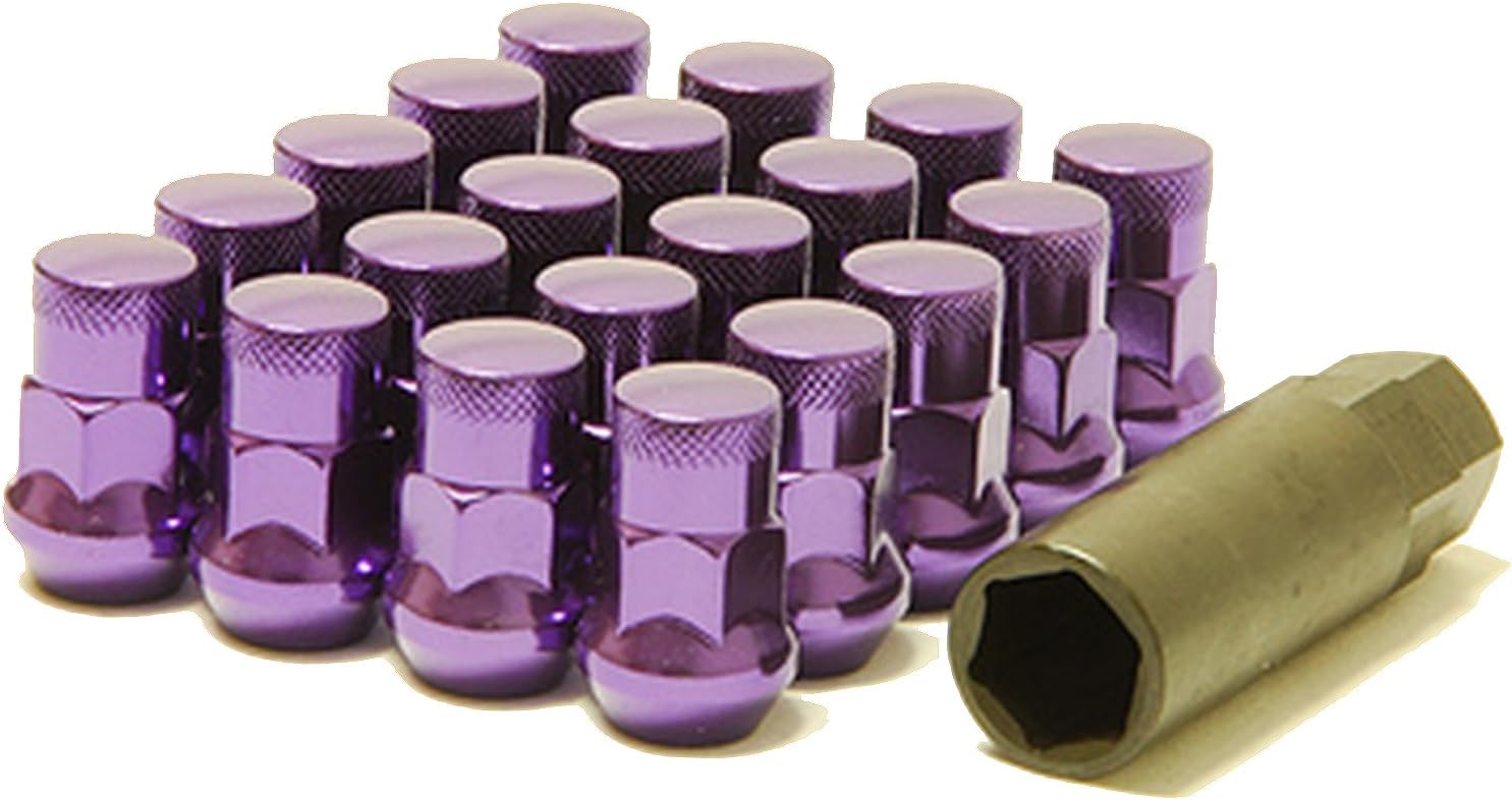 Muteki 32925LP SR35 Series Purple 12mm x 1.25" Thread Size Closed End Lug Nut, (Set of 20)