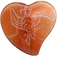 Strum-N-Comfort SNC-MP/A/Dove Magic Stone Amber Agate Heart Shaped Pick with Dove Engraving