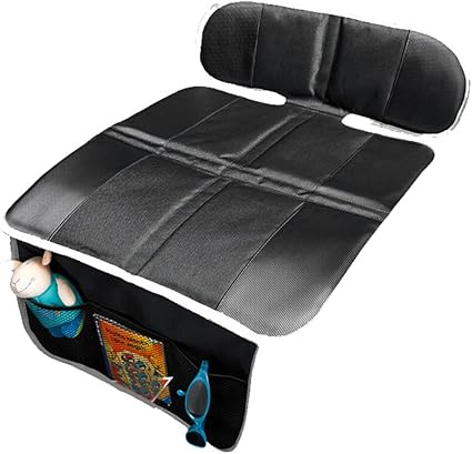 Amazon チャイルドシート 滑り止め シートカバー 車保護 シート シートマット 車自動車 チャイルドシート マット 汚れ防止 滑り止め コンビ収納ポケット付き 前後座席汎用 チャイルドシートの擦れ傷から最小限に守る ブラック グレーgaorui ガオルイ