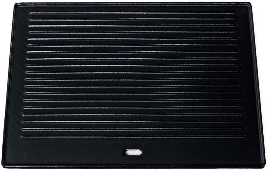 CLP Gusseisen-Grillplatte I Beidseitig Nutzbare Grillplatte Für Gasgrill Und Kohlegrill Und Elektrogrill, Farbe:anthrazit, Größe:41.3x30.5 cm