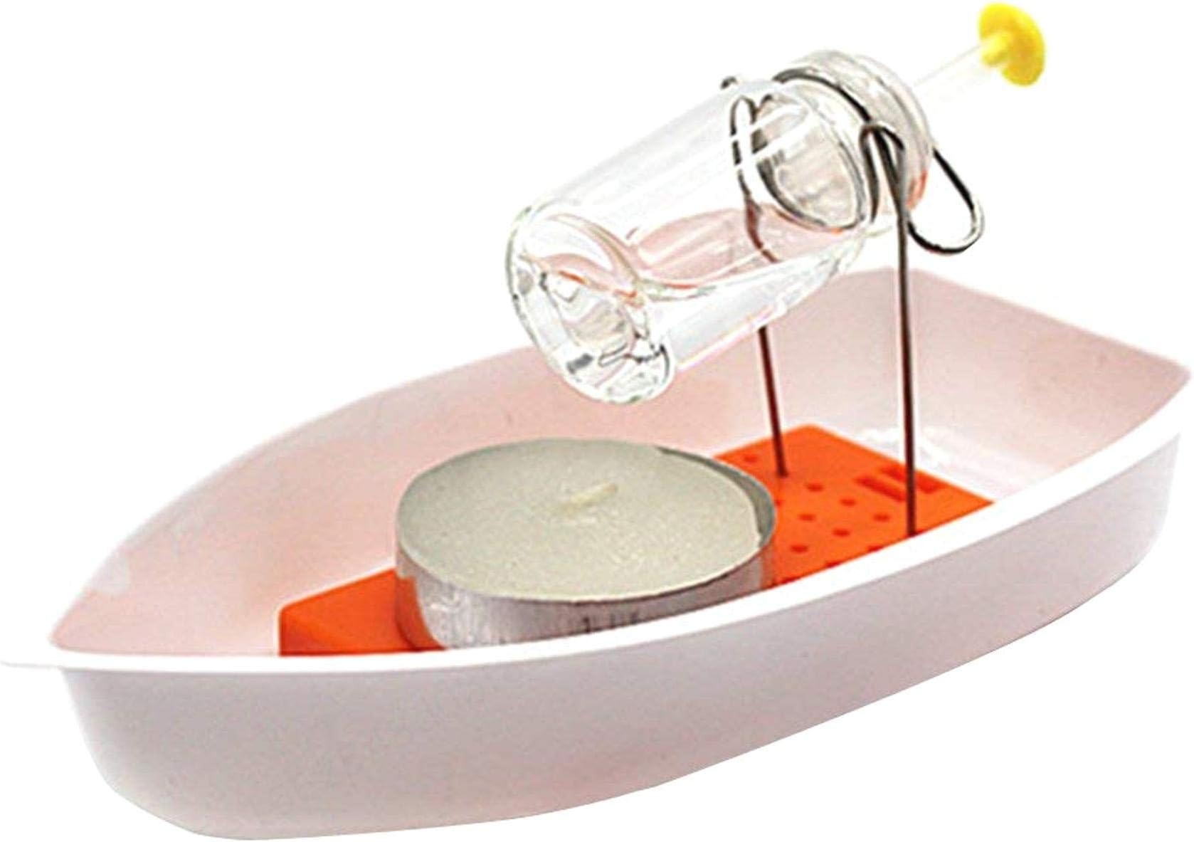 Leililia DIY Assembly Kits Steam Candle Powered Boat Steamships Vehicle Toy Kids Student Physics Learning Science Gadget