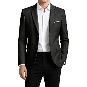 Blazer for Men,Classic Two Button Suit Jacket,Solid Slim Fit,Notch Lapel | Breathable Mens Sport Coat,Big and Tall Jacket Siz
