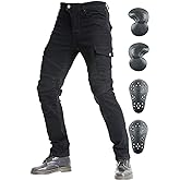 VNFOX Motorcycle Pants, Versatile Durable Motorcycle Jeans for Men & Women Riding Pants Trousers with Kenn & Hip Armor Pads