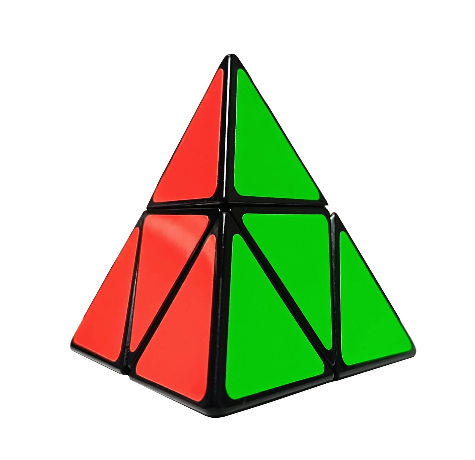 Photo 1 of ALaLatois 2x2 Pyramid Speed Cube Pyraminx 2x2x2 Triangle Magic Puzzle Cube Toy 2x2 Cube 3D Puzzle Stress Relief Fidget Toy Brain Teasers for Kids Adults (Black Sticker)
