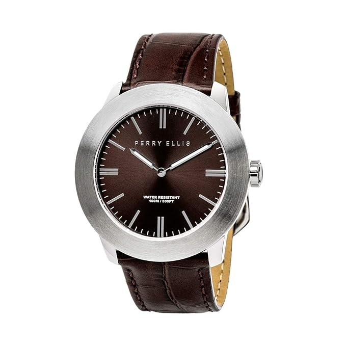 Perry Ellis Men’s Watch Slim Line 46mm Analog Quartz Watch