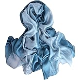 SNUG STAR Cotton Silk Scarf Elegant Soft Wraps Color Shade Scarves for Women