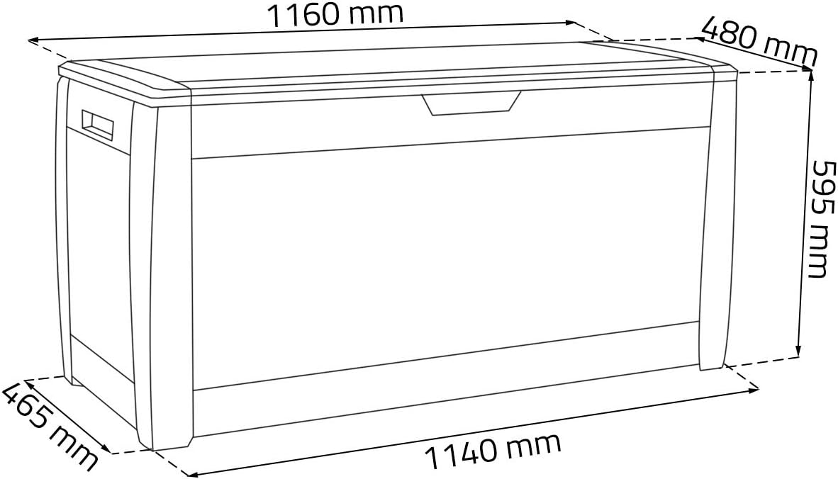 Prosper Plast MBM310-440U Boxe Matuba Garden Container, 119 x 48 x 60 cm, Dark Brown, 119x48x60 cm : Garden & Outdoor