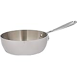 All-Clad 4212 No Whisk D3 Saucier, 2-Quart, Silver