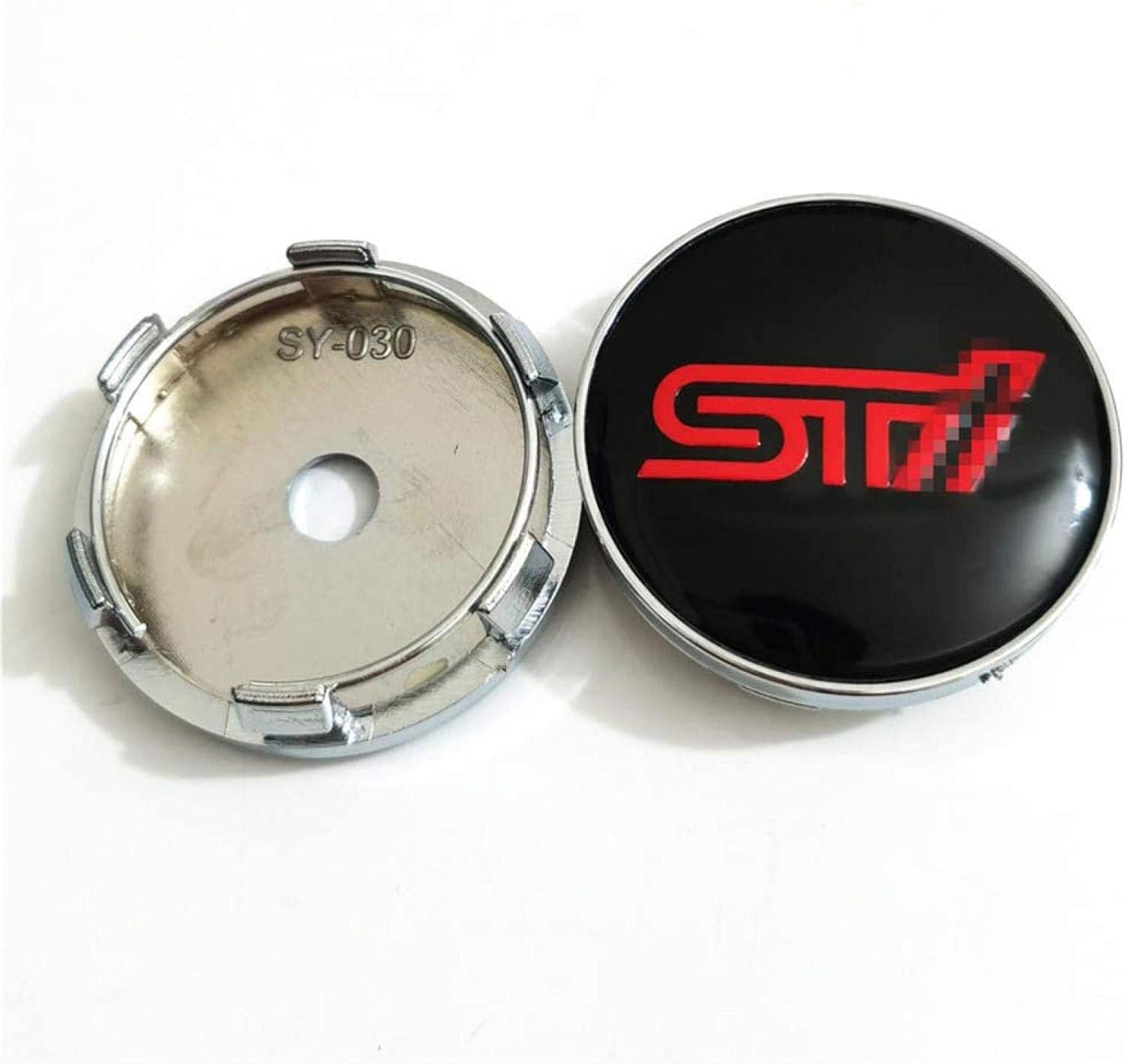 Set of 4 wheel hub center caps, 60 mm, hubcaps For Subaru STI,Car