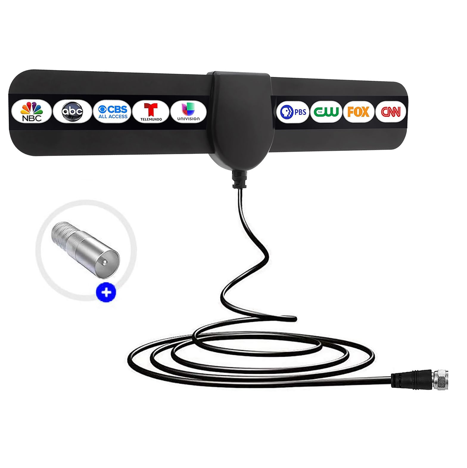 Photo 1 of TV Antenna, 2025 New Digital Antenna for Smart TV, Support 360° Reception 4K 1080p All TV's for Local Channels, Smart Switch Amplifier Signal Booster -10.5ft Coax HDTV Cable, Portable Antenna Indoor