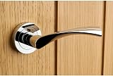 Designer Levers Marvel Lever on Rose Door Handle Polished Chrome Pair view 5