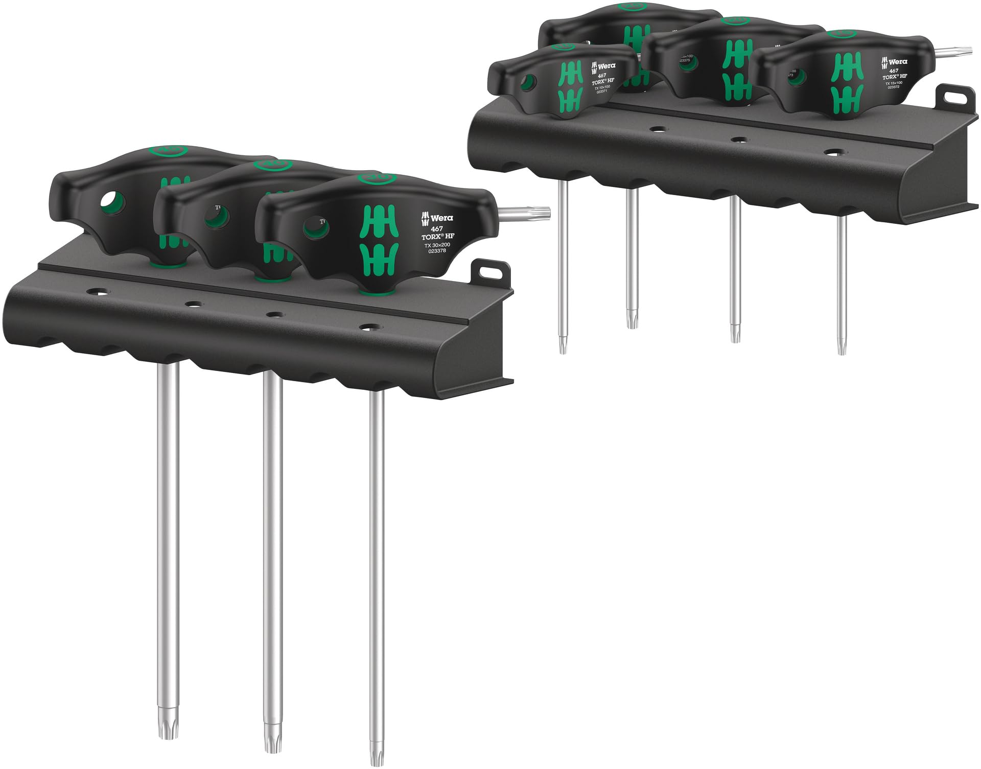 Wera 467/7 TORX® HF Set 1 Screwdriver Set T-Handle TORX® Screwdrivers with Holding Function, 7 Pieces, 05023452001