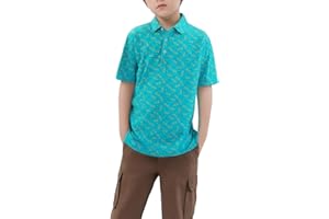 SELINK Golf Shirts for Boys Short Sleeve Dry Fit Moisture Wicking Polo Shirt Performance Sport Active Shirt