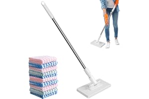 Dry Dust Mop | 39Inch 360 Degrees Rotating Cleaning Tool | Floor Mop,for Utility Living Maintenance Household Cleaning Routin