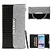 Galaxy Note 5 Case,Galaxy Note 5 Wallet Case,CASELAND [Patent Leather Pattern] Flip Handbag Wallet Case With Lanyard Bling Button Case For Samsung Galaxy Note 5 Black