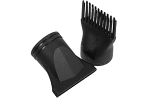 Healifty Universal Hair Dryer Diffuser Nozzle 2pcs Blow Dryer Comb Nozzle Heat Resistant Design for Easy Styling