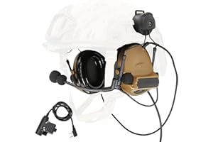 Hearangel Tactical Headset with ARC Rail Adapter Hearing Protection with Gel Ear Pads for Airsoft Sports