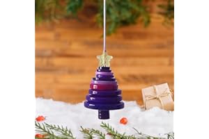 CHMOART Christmas Tree Ornament, DIY Tint Purple Button Tree Kit Xmas Hanging Ornaments for Christmas Party Tree Window Decorations