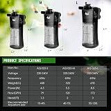 AQQA Internal 3 in 1 Submersible Aquarium Filter Pump 15-40L S view 6