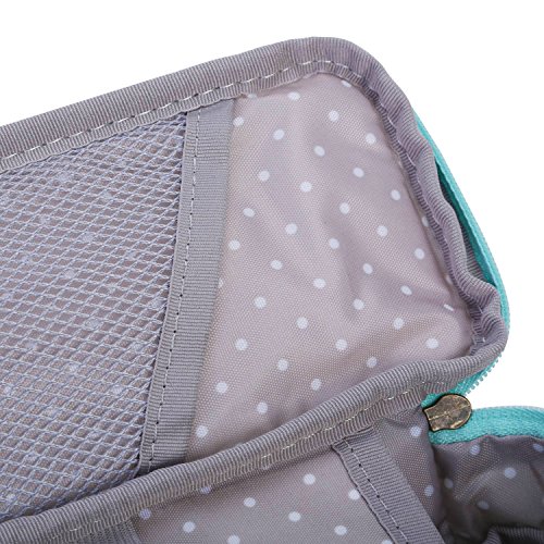 Cute Pencil Case For Girls Women,UBaymax Multifunction Waterproof High Capacity Floral Stationery Organizer Pen Pouch Makeup Bag Light Blue