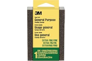 3M Small Area Sanding Sponge, 3.75-Inch x 2.625-Inch x 1-Inch, Extra fine/Fine, (907NA)