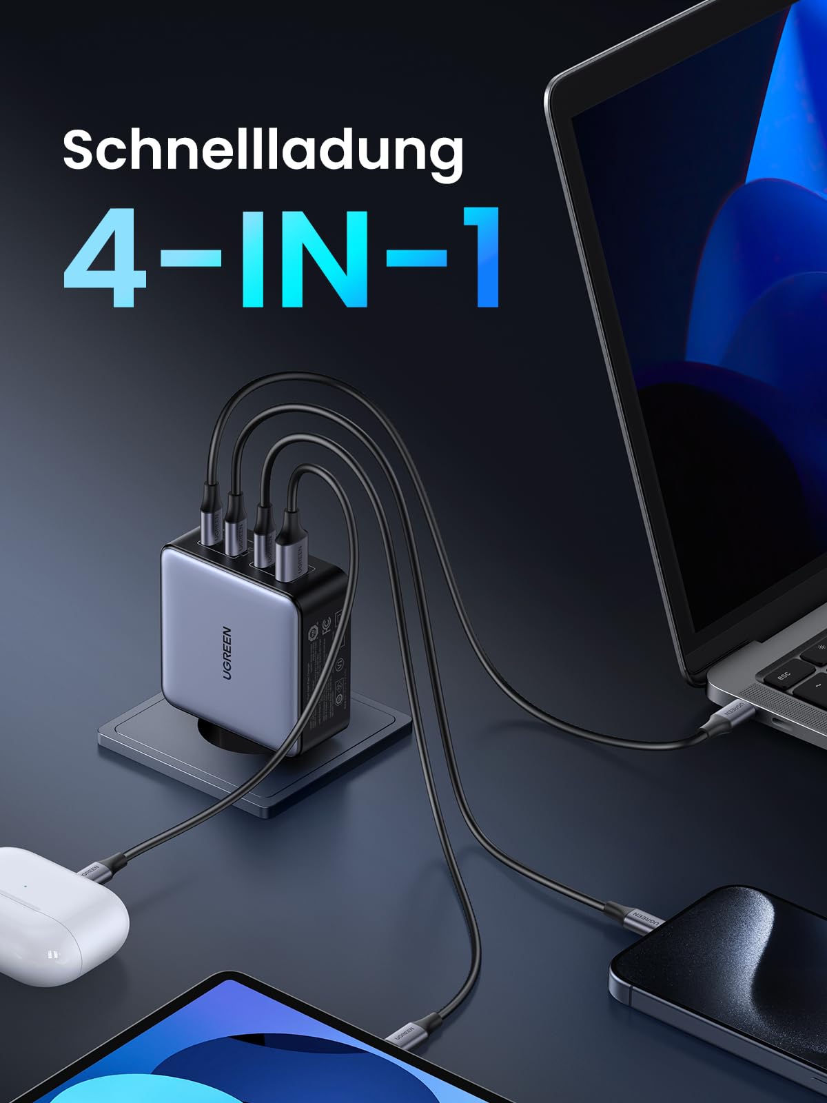 UGREEN Nexode 160W Ladegerät, 4-Port, unterstützt PD3.1 140W, PPS 45W 3