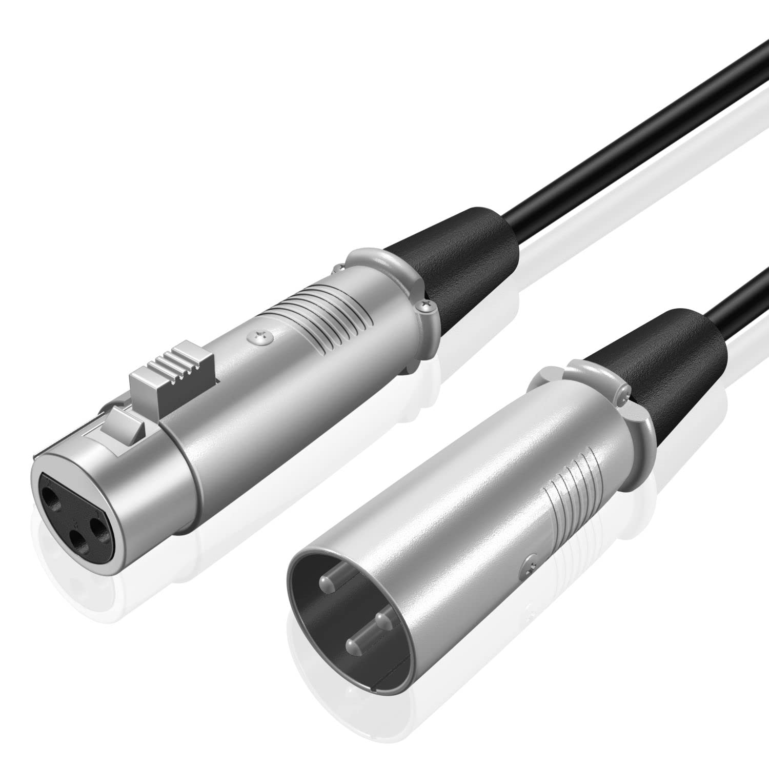 TNP XLR Microphone Cable - 3 Pin Male to Female XLR Cable Audio Connector - Balanced Mic Cord Adapter Converter Professional Interconnect for Studio, Stage, and Broadcast Applications, 35 ft