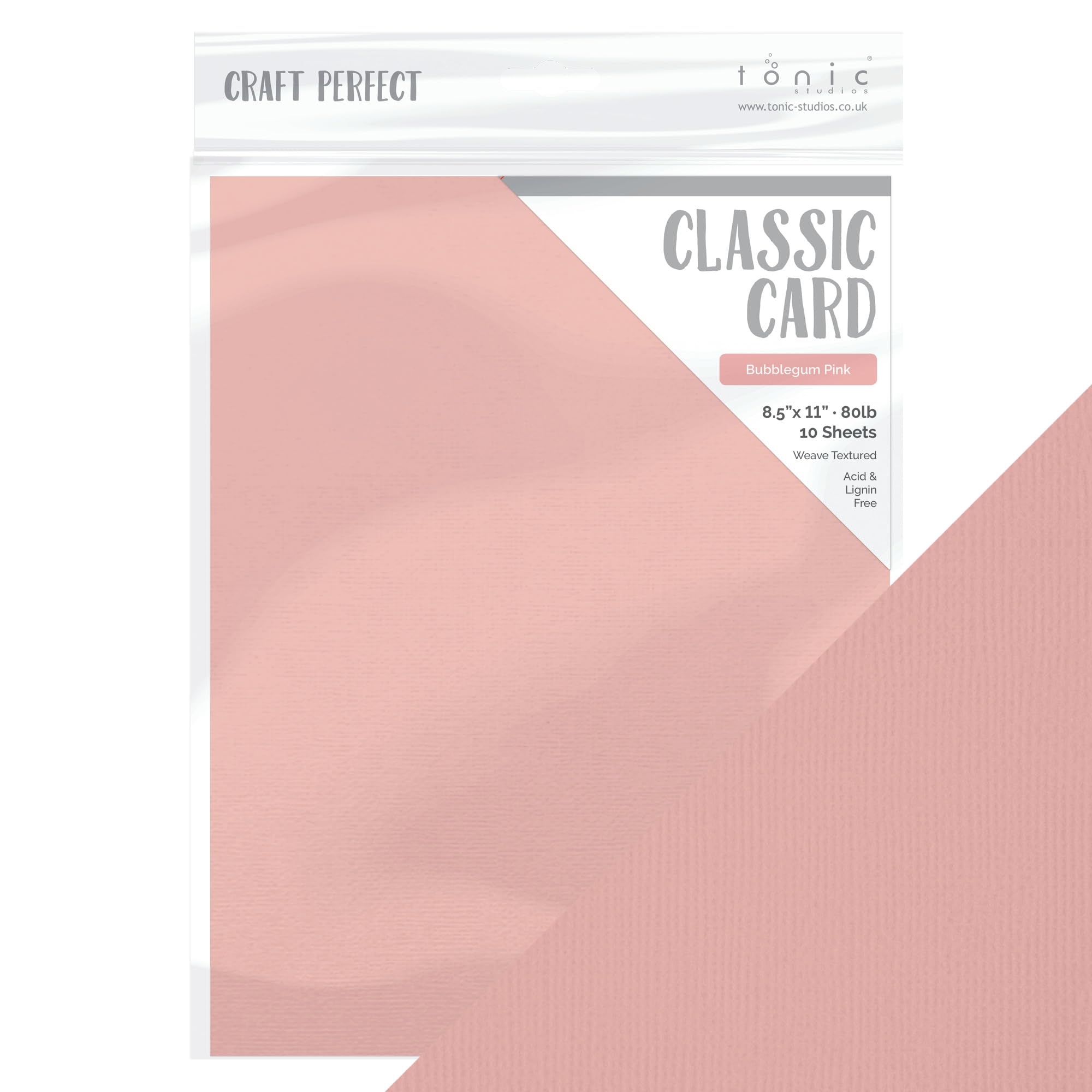Craft Perfect Weave Textured Card, Bubblegum Pink, One Size