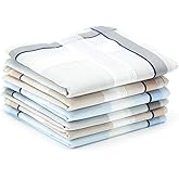 Selected Hanky 100% Cotton Men's Handkerchief 6 Piece Gift Set