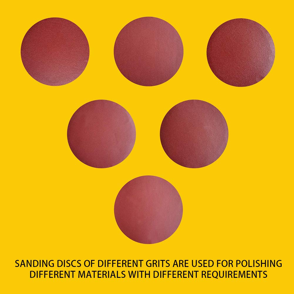 30 PCS 8-Inch NO-Hole PSA Aluminum Oxide Sanding Disc, Self Stick(5 Each of 60 100 150 180 240 400) (8 inch): Industrial & Scientific