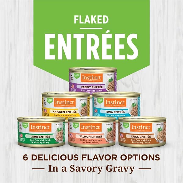 INSTINCT FLAKED ENTRÉE WET CANNED CAT FOOD – TUNA, 3 OUNCE (PACK OF 24)